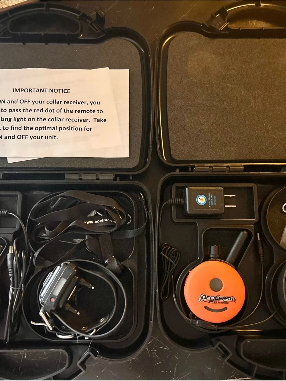 E-Collar Orange Remote Dog Trainer with Case